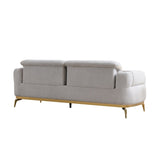 Zoe Modern style Sofa made with wood and Gold accents in Gray G150109334