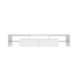 High gloss TV Stand with LED Lights for TVs up to 65'', Modern TV Console with Storage Cabinets for W1321126651
