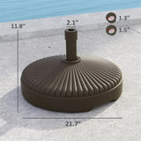 Brown Round Patio Umbrella Base Holder 44069757
