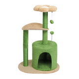 33in Cat Tree, Multi-level Cat Tower with Cat Scratching Post with Curved Perch, Cozy Cat Condo, 52984863