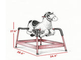Spring Rocking Horse for Kids 3 Years, Plush Ride Horse with Neighing Sounds, Brown Animal Ride 65558702