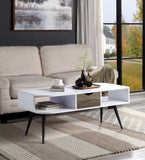 Halima White & Black Finish Coffee Table B2726P287756