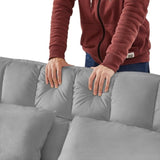 NEW Grey Velvet Loveseat Sofa Bed W588P261317