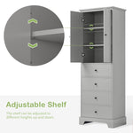 ZUN Storage Cabinet with 2 Doors and 4 Drawers for Bathroom, Office, Adjustable Shelf, MDF Board with WF302825AAE