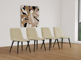 Dining Chairs Set of 4,Modern Kitchen Dining Room Chairs,Upholstered Dining Accent Chairs in linen W3732P369034