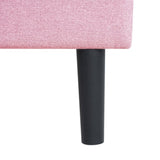 Queen Size Upholstered Platform Bed Frame with Modern Button Tufted Linen Fabric Headboard, No Box W311P198067