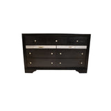 Matrix Traditional Style 7 Drawer Dresser made with Wood in Black 808857985668