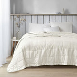 Oversized Down Alternative Blanket with Satin Trim B03598475