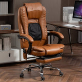 ZUN Massage Office Chair with Heat, Footrest, Light brown W2069P174878