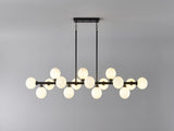 Pendant Lamp with Opal Glass Shade, 16-Lights Modern Farmhouse Ceiling Pendant Hanging Light Fixture W5008P466518