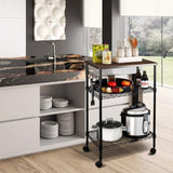 ZUN 3-Tier Kitchen Utility Cart 89585769