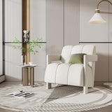 U-Can 26.3'' Modern Minimalist Leisure Armchair, Armchair with L-shaped Armrests and Polyester N724P256551A