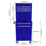 ZUN High Capacity Rolling Tool Chest with Wheels and Drawers, 6-Drawer Tool Storage Cabinet--BLUE 58027396