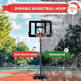 ZUN Basketball Hoop Outdoor Portable Goals Court System 4.2-10Ft Adjustable Height, 44 Inch Shatterproof 06326482