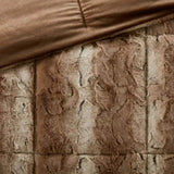 King 4PC Faux Fur Comforter Set B03596922