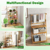 2-in-1 Plant Stand 3 Tier Bamboo Hanging Plant Stand 39669885