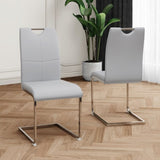 Modern Dining Chairs with Faux Leather Padded Seat Dining Living Room Chairs Upholstered Chair with W210127282