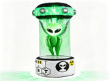 7.4ft Halloween Inflatable Alien in Stasis Pod, Sci-Fi Horror Area 51 Decor with Green Disco Light, 26722409