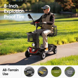 4 Wheel Electric Mobility with Lights, Powered Electric Mobility Scooter, Basket, Extended 33904565