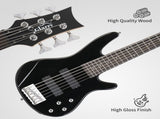 Full Size GIB 6 String H-H Pickup Electric Bass Guitar Bag Strap Pick 43681699