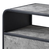 ZUN Concrete Grey and Black 2-drawer TV Stand B062P186514