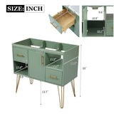 ZUN 36'' Bathroom Vanity without Sink, Modern Freestanding Single Bathroom Cabinet with 2 Drawers & 2 N710P175744F