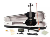 GV102 4/4 Solid Wood EQ Violin Case Bow Violin Strings Shoulder Rest 20688913