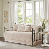 6 Piece Reversible Scalloped Edge Daybed Cover Set Blush Daybed B03597553
