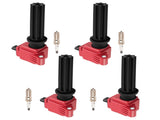 4pcs Ignition Coils & Spark Plugs fit for 2013-2020 Ford Fusion L4 2.0L UF678 32407685