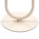 Lantern-shaped Metal End Table, Small Round Side Table, Modern Coffee Drink Cocktail Table, Small W2664P232828