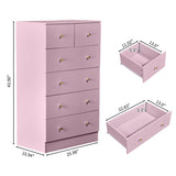 Macaron powder, particleboard with a textured melamine finish, 66*40*111cm, 42 drawer cabinet, 04628135