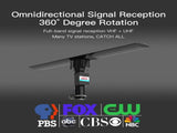 10000 110V 40-860MHz 203dB 350&degRotation UV Dual-band Outdoor Antenna Black 85859072
