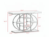 39.4" Console Table, Industrial Sofa Table with Storage Shelves for Living Room, Hallway & Entryway 83434255