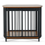 GO 31.5" Furniture Style Dog Crate for Small and Medium Dogs, Wooden Cage Indoor Kennel Furniture, N704P247045D