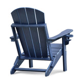 ZUN Folding Outdoor Adirondack Chair for Relaxing, HDPE All-weather Fire Pit Chair, Patio Lawn Chair for W2749P185897