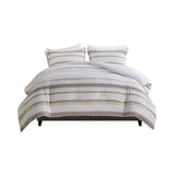 King/Cal King 3 Piece Clipped Jacquard Duvet Cover Set B03597384
