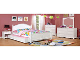 Wooden Nightstand with Bottom Shelf, White B016P251416