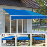 133.9"D x 118.1"W x 59"H retractable awning blue 38559812