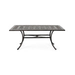 ZUN Outdoor Rectangular Cast Aluminum Dining Table, Shiny Copper 64857.00