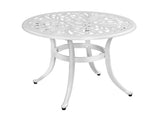 Phoenix Cast Aluminum Round Table, Patio End Table Side Table, Cast Aluminum Cocktail Table, Outdoor 23436052