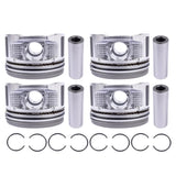 4pcs Engine Piston Rings Set Replacement for Toyota 4Runner T100 Tacoma 2.7L 3RZFE 1994-2004 27000285