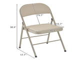 6pcs Elegant Foldable Iron & PVC Chairs for Convention & Exhibition Light Brown 09014703