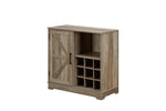 ZUN Wine Bar Cabinet for Liquor and Glasses, Farmhouse Coffee Bar, Cabinet with Wine Rack Barn Door W1758P210362