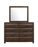 ZUN Espresso Finish 1pc Dresser with 8 Drawers Contemporary Bold Framing Wooden Bedroom Furniture B011P257335