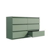 ZUN green Large 6 drawers chest of drawer dressers table W1320P179346