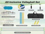 32'x3' Heavy-Duty Volleyball Net Set - 3-Level Adjustable Poles, Anti-Sag Winch, All-Inclusive 64459044
