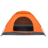 ZUN 1-Person Waterproof Camping Dome Tent Automatic Pop Up Quick Shelter Outdoor Hiking Orange 98933738