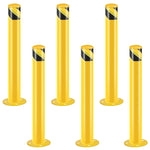 ZUN Safety Bollard Post, 36 Inch Height Steel Bollards, 3 Inch Diameter Parking Bollard, Yellow Powder 79046020