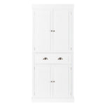 ZUN FCH Single Drawer Double Door Storage Cabinet White 56206735