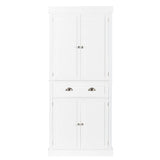 ZUN FCH Single Drawer Double Door Storage Cabinet White 56206735